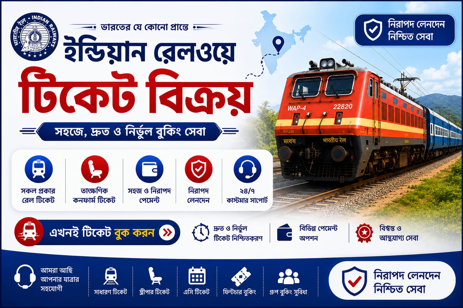 ইন্ডিয়ান রেলওয়ে টিকেট বিক্রয়